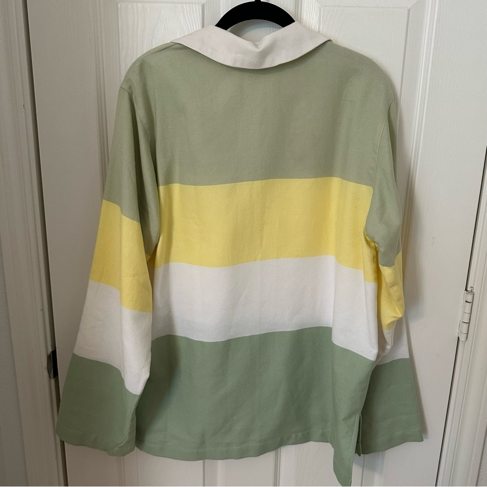 Rare Marrakshi Life Oversized Rugby Shirt NWT - Pastel Stripes - Picture 4 of 13